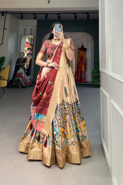 kalamkari lehenga