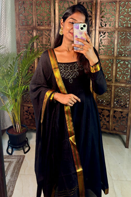 Blooming vichitra silk Gown SS577