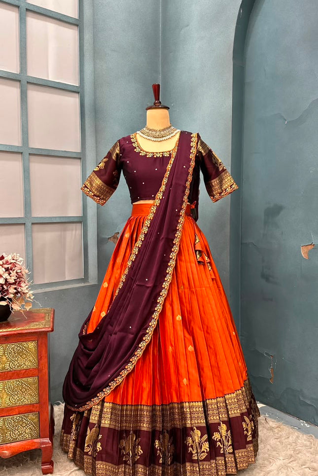 Pure Kanjivaram silk lehanga SS610