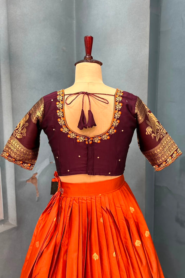 Pure Kanjivaram silk lehanga SS610