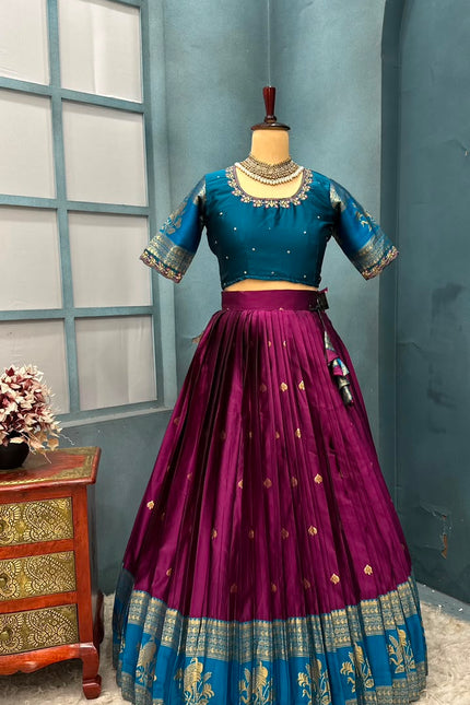 Pure Kanjivaram silk lehanga SS610