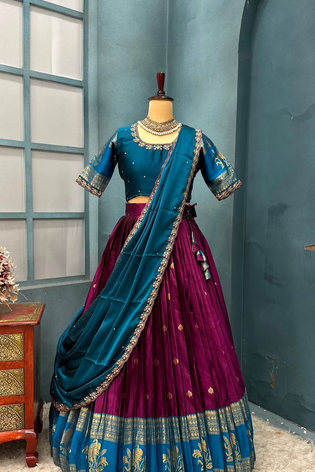 Pure Kanjivaram silk lehanga SS610