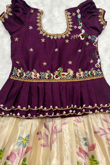 Painted Soft Tissue Kanchi Lehanga  SS544