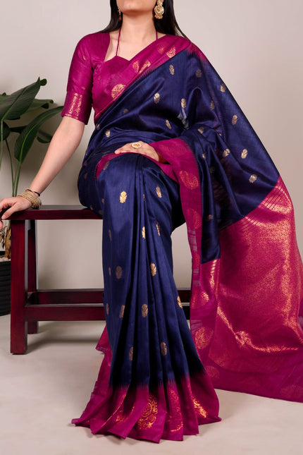 The smooth poly cotton saree SS285