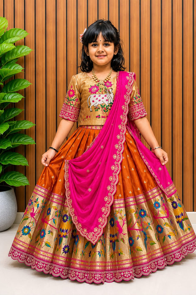 paithani kids lehanga SS51