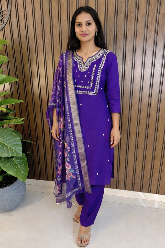 roman silk chudidhar SS50