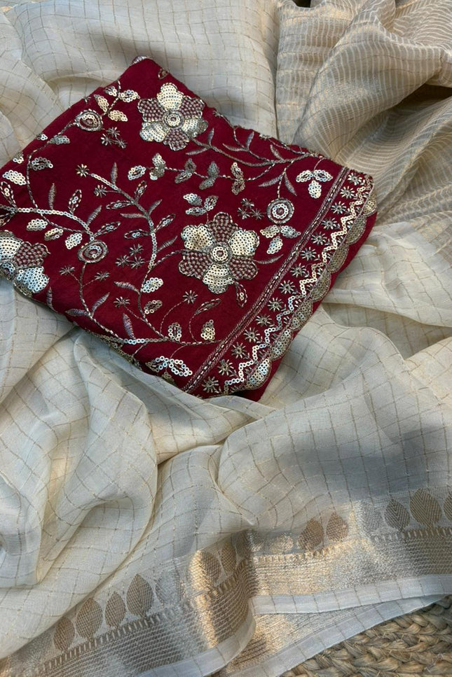 viscose georgette saree SS59