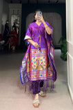 free size upto XXL-44 / Purple