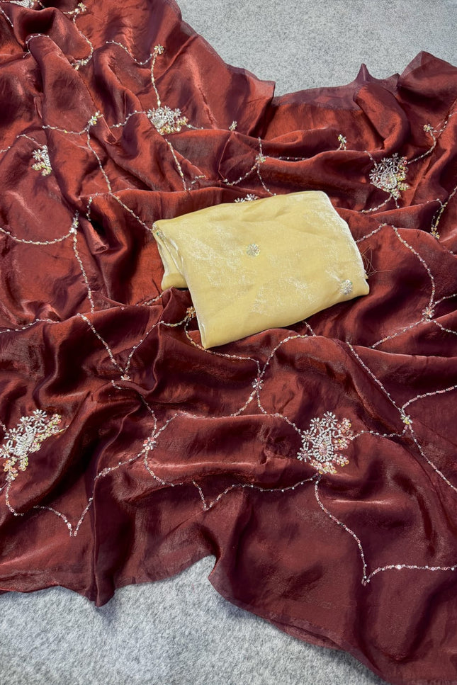 Silk crush saree SS247
