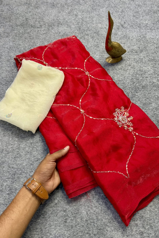 Silk crush saree SS247