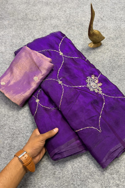 Silk crush saree SS247
