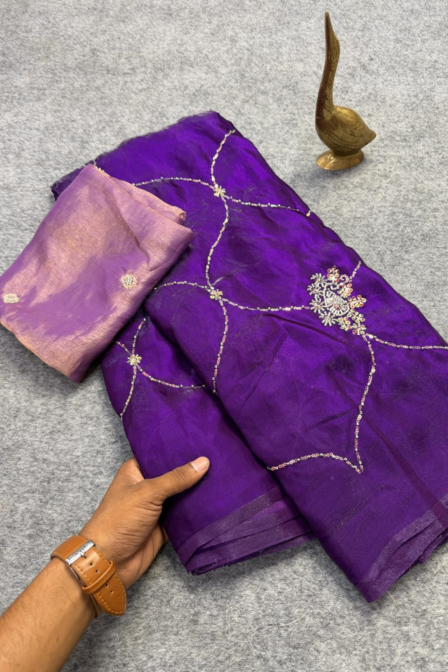 Silk crush saree SS247
