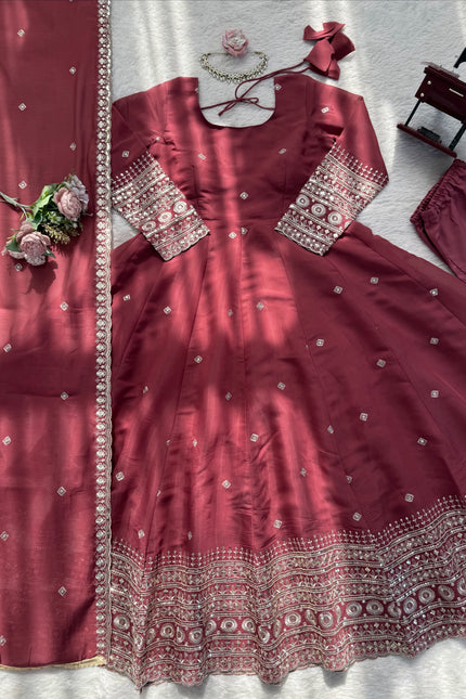 Mul Chanderi gown SS58