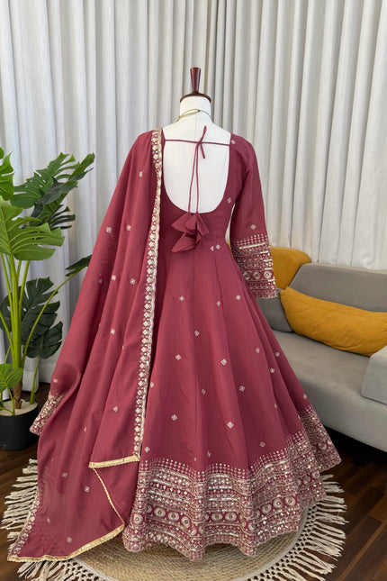 Mul Chanderi gown SS58