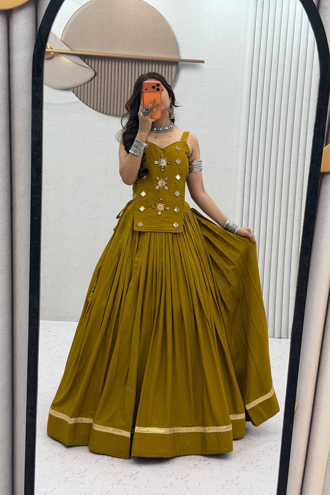 mirror work lehangas SS67