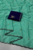 unsitched blouse / seagreen