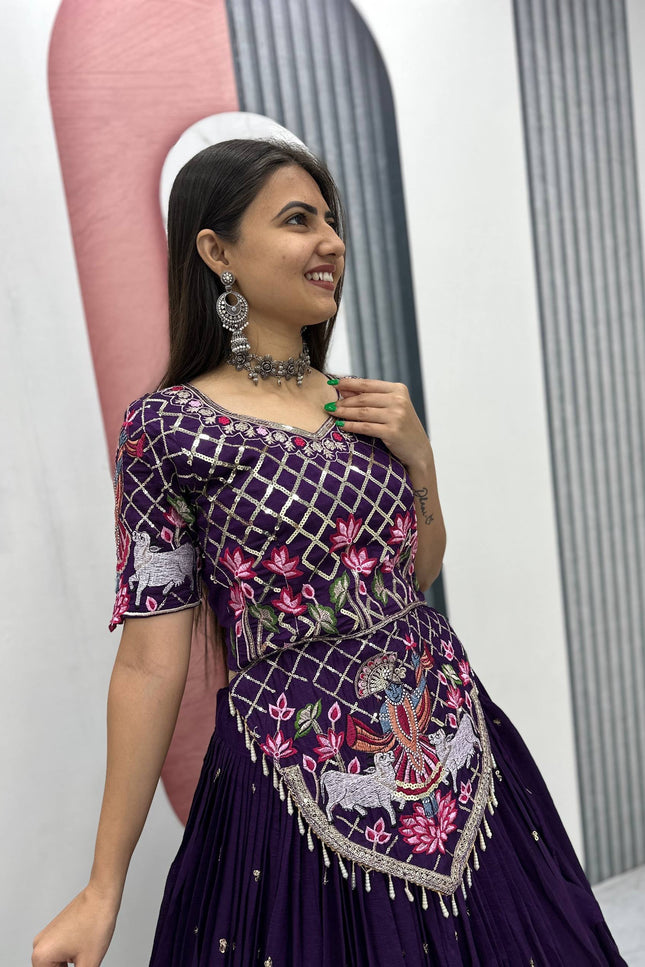 Vichitra silk lehanga SS66