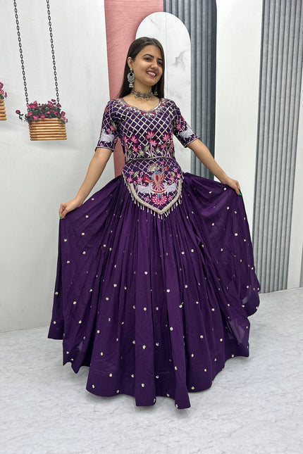 Vichitra silk lehanga SS66
