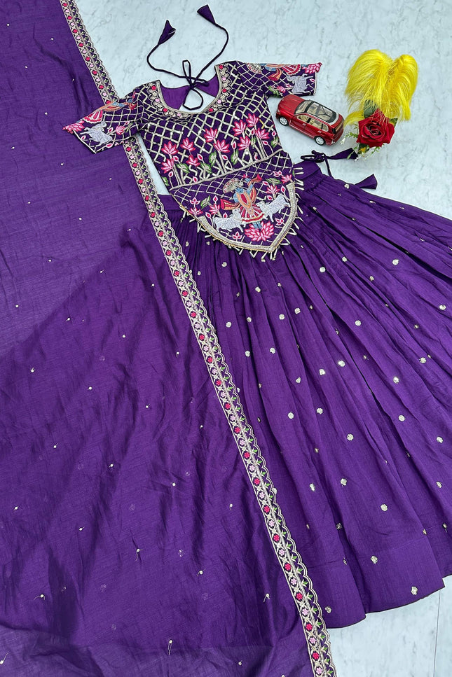 Vichitra silk lehanga SS66