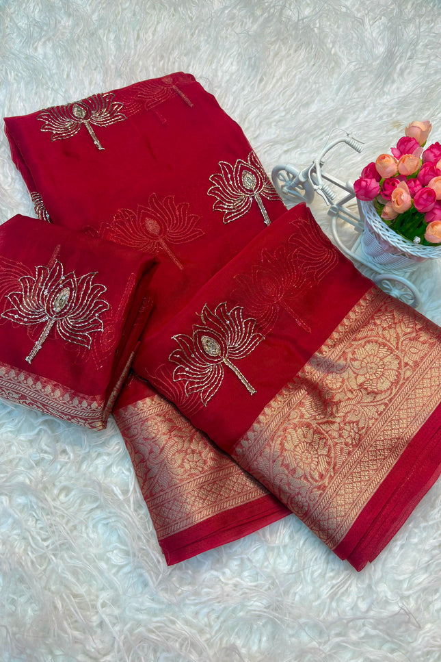Kanchipuram golden organza tissue  SS401