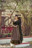 unstitched' blouse / deep brown