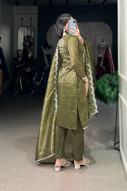 Gold Crush green dress SS25