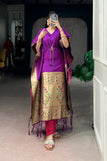 free sizes upto XXL-44 / purple