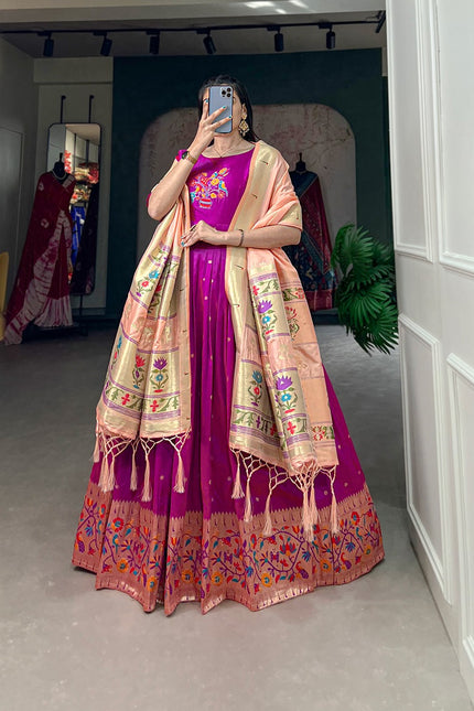 Jacquard Paithani dress SS29