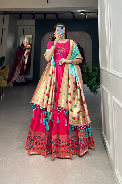Jacquard Paithani dress SS29