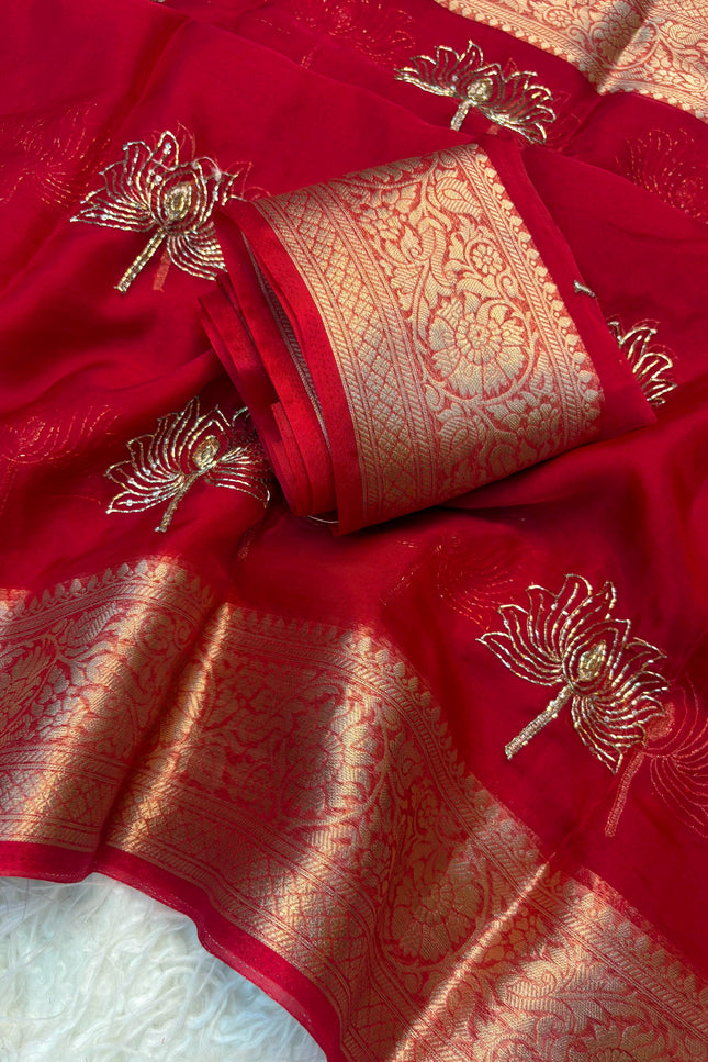 Kanchipuram golden organza tissue  SS401
