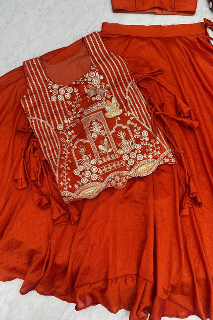 Vichitra silk lehangas SS69