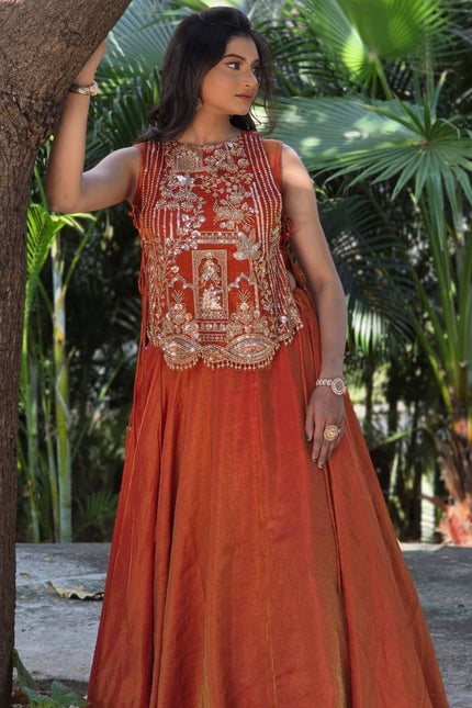 Vichitra silk lehangas SS69