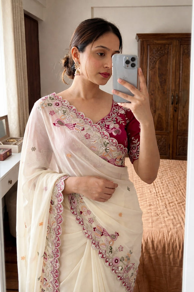 Star Georgette saree  SS408