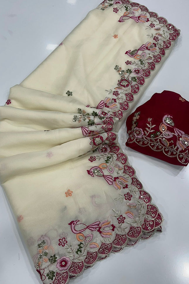 Star Georgette saree  SS408