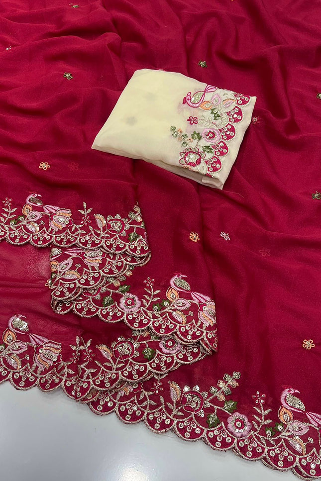 Star Georgette saree  SS408