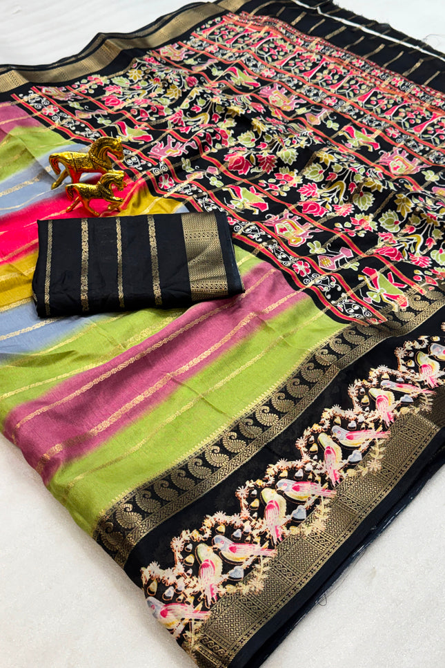 Dola kalmkari print saree  SS159