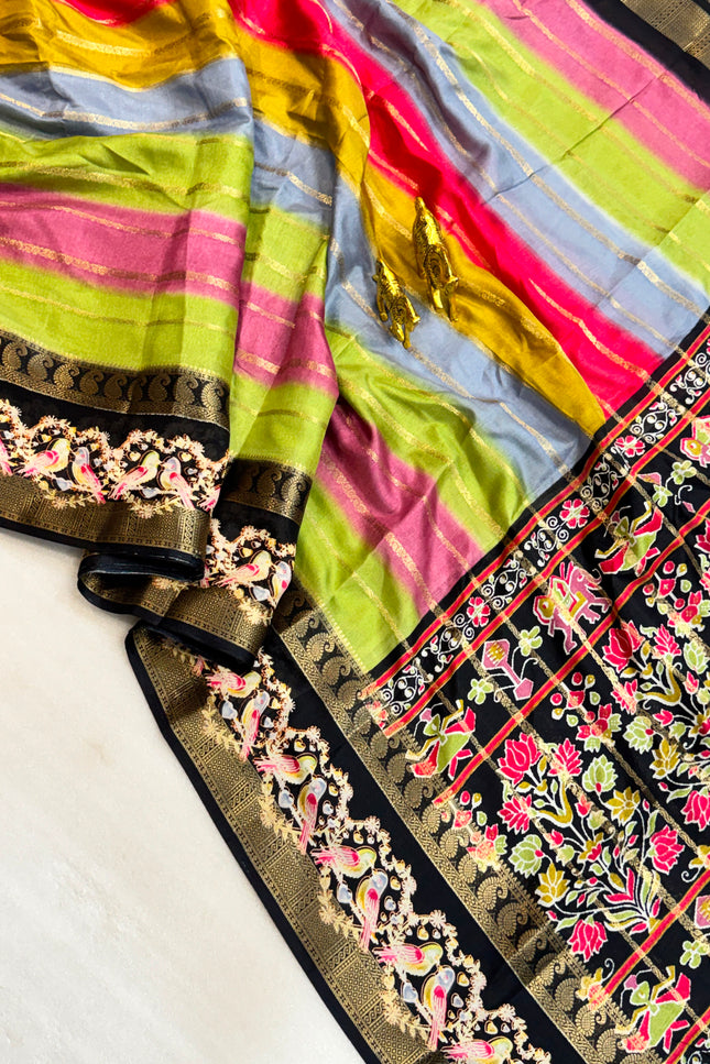 Dola kalmkari print saree  SS159