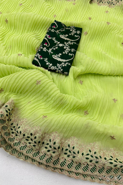 Fox gorget crush saree SS107