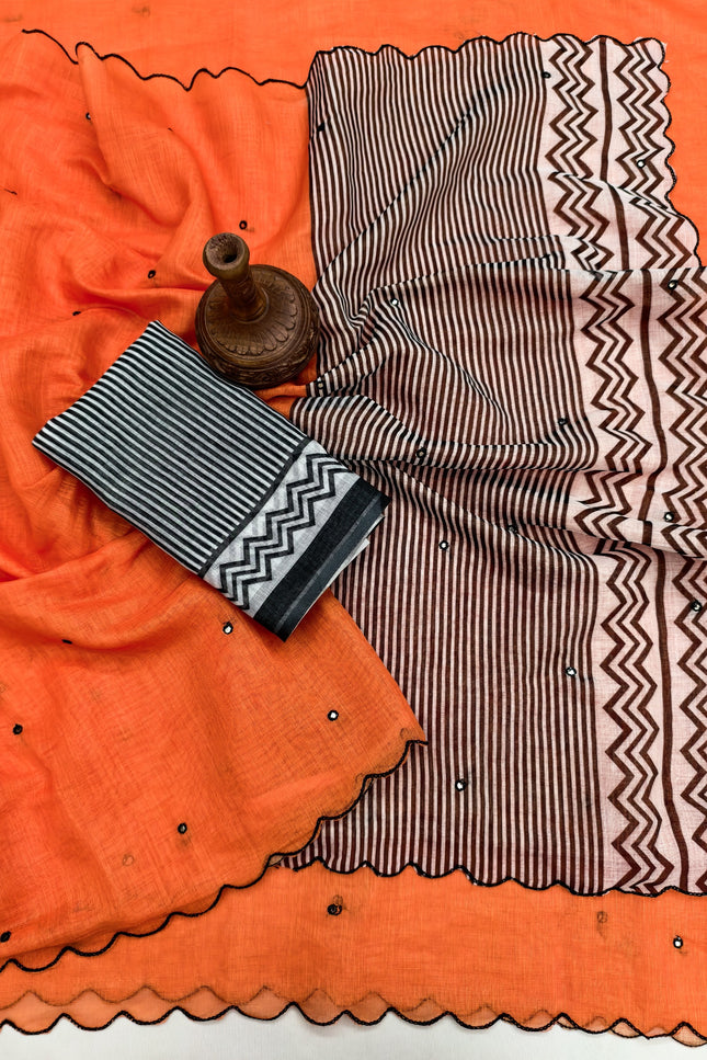 SOFT LINEN COTTON  Sarees SS106