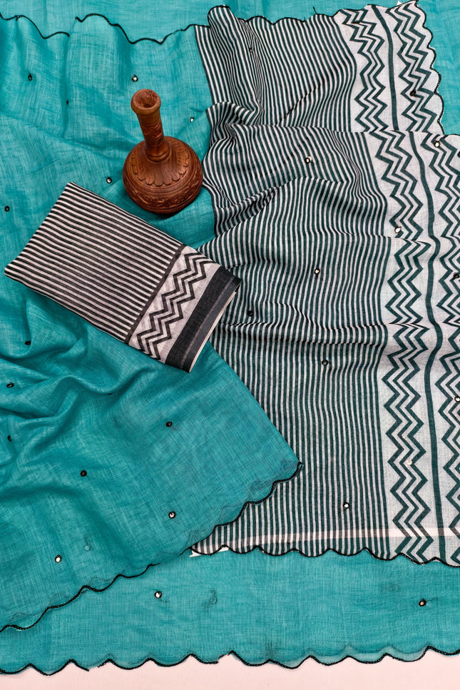 SOFT LINEN COTTON  Sarees SS106