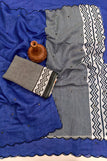 unsitched blouse / royal blue