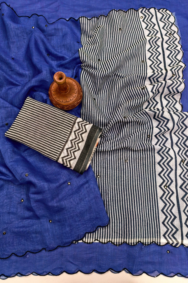 SOFT LINEN COTTON  Sarees SS106
