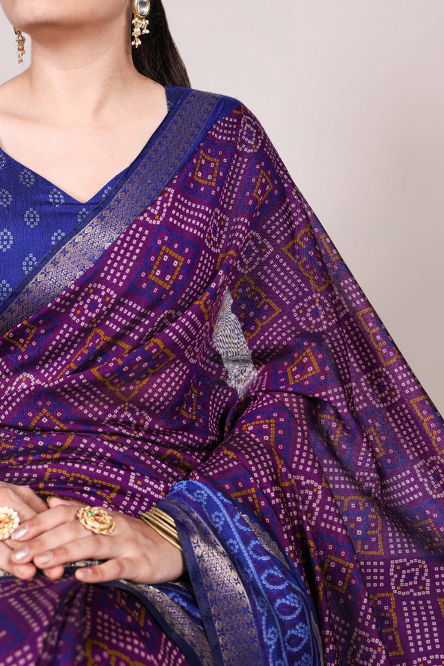 Viscose Chanderi saree SS117