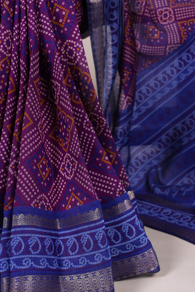 Viscose Chanderi saree SS117