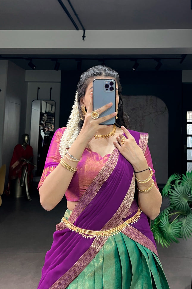Kanchipuram silk lehenga SS146