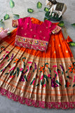 1-3y / orange with pink blouse