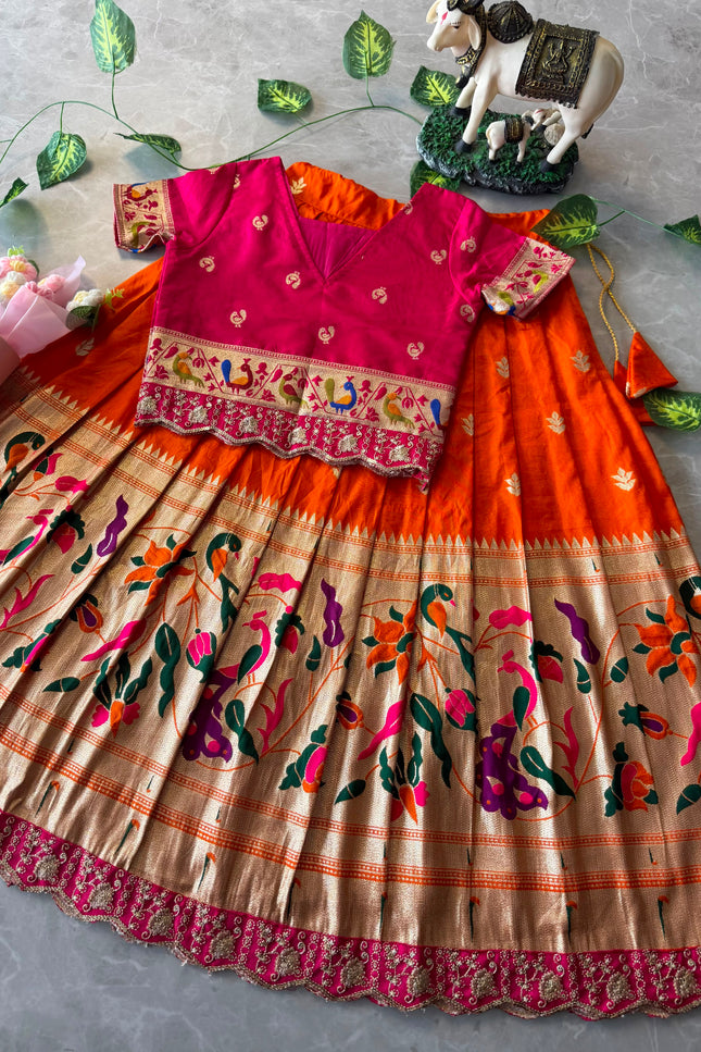 Kids Paithani Lehenga Set SS156
