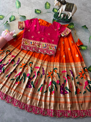 orange with pink blouse