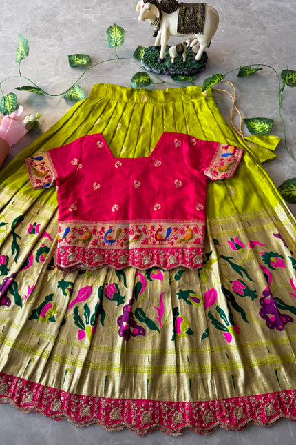 Kids Paithani Lehenga Set SS156