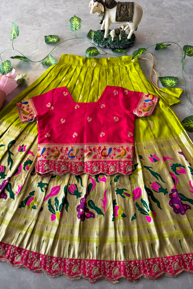 Kids Paithani Lehenga Set SS156